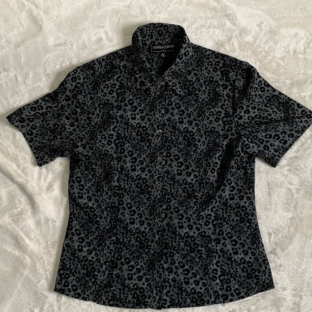 Kasper & Company PETITE  Animal Print Blouse